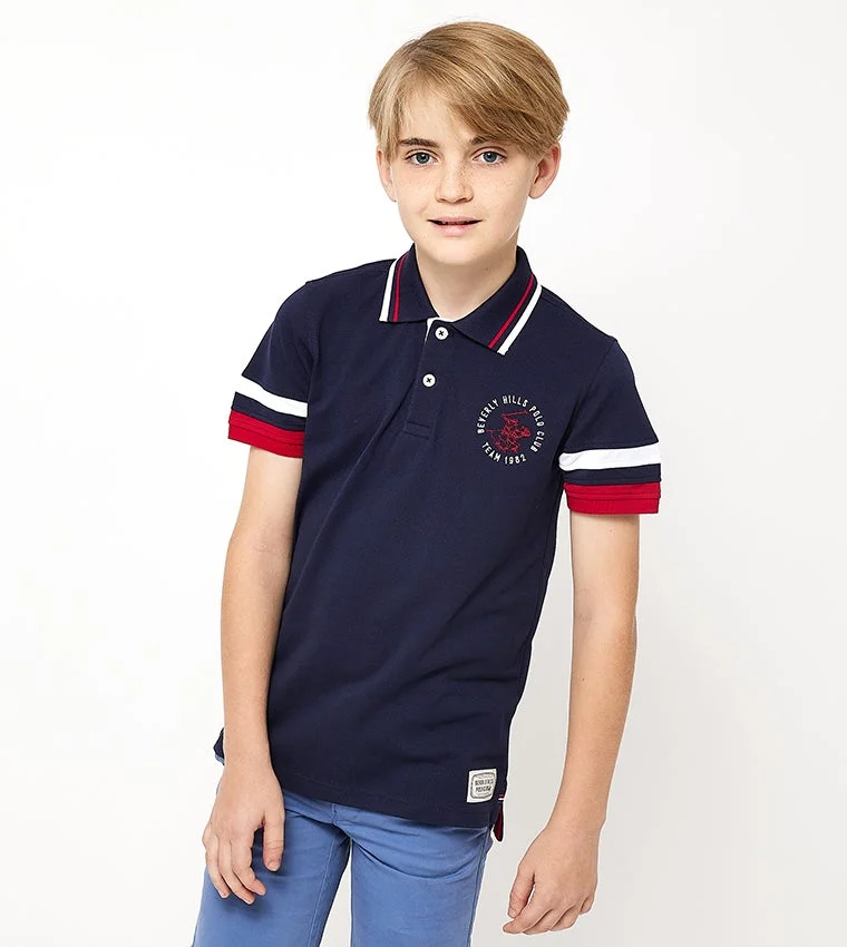 Logo Embroidered Short Sleeves Polo T-Shirt