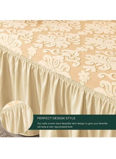 EVORY HOME Sofa Cover Jacquard 4-Pieces Set of 7-Seater (3+2+1+1) Super Stretchable Anti-Wrinkle Slip Resistant Furniture Protector  - Image 2