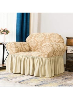 EVORY HOME Sofa Cover Jacquard 4-Pieces Set of 7-Seater (3+2+1+1) Super Stretchable Anti-Wrinkle Slip Resistant Furniture Protector  - Image 4