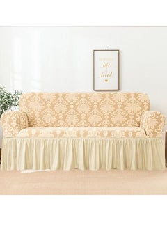 EVORY HOME Sofa Cover Jacquard 4-Pieces Set of 7-Seater (3+2+1+1) Super Stretchable Anti-Wrinkle Slip Resistant Furniture Protector  - Image 5