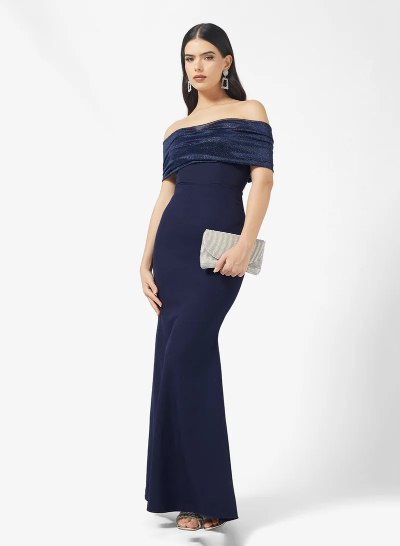 Ella Limited Edition Shimmer Off Shoulder Dress