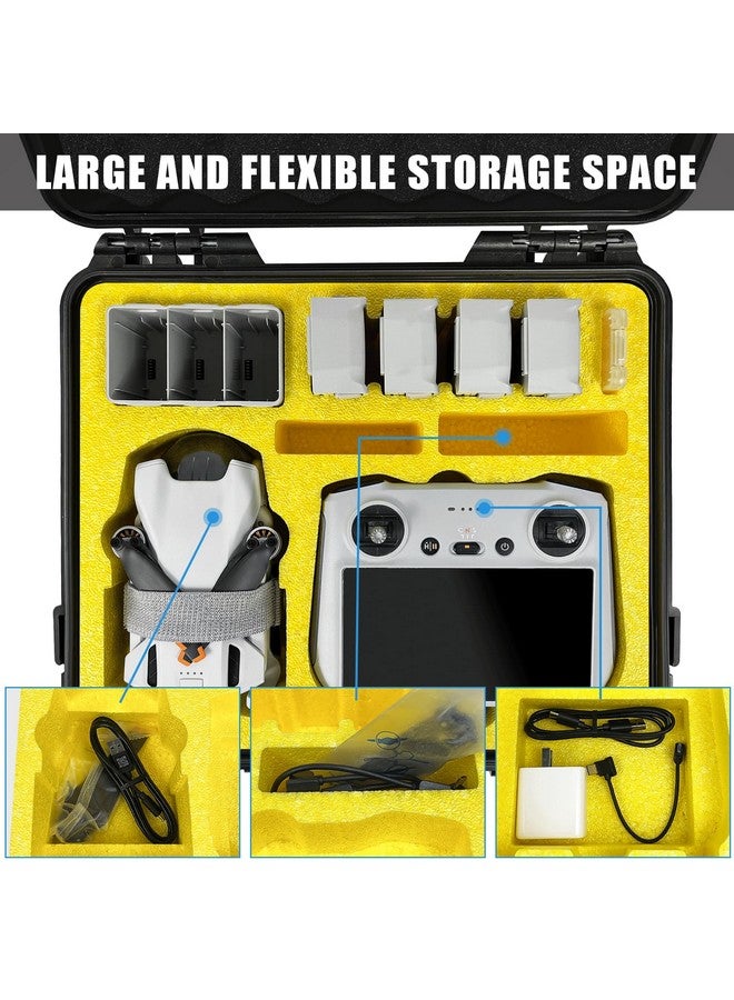 FPVtosky Hard Case For Dji Mini 3/ Mini 3 Pro, Waterproof Dji Mini 3 / Mini 3 Pro Case, Fits Dji Rc Controller, Free Props Strap And Microsd Card Case Included [Case Only]  - Image 3