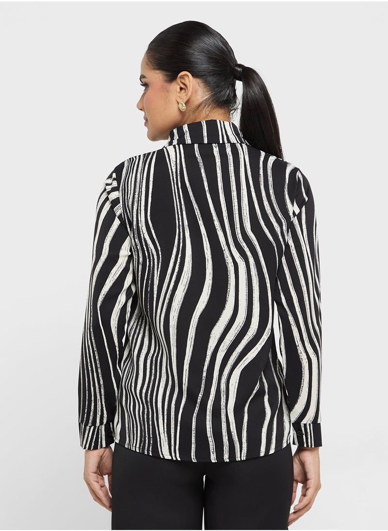 ELLA - Animal Print Top - Image 1