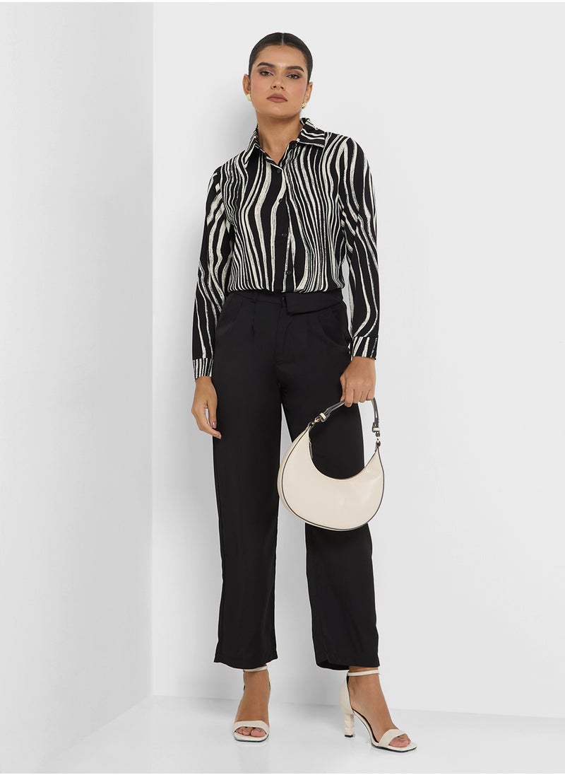 ELLA - Animal Print Top - Image 1