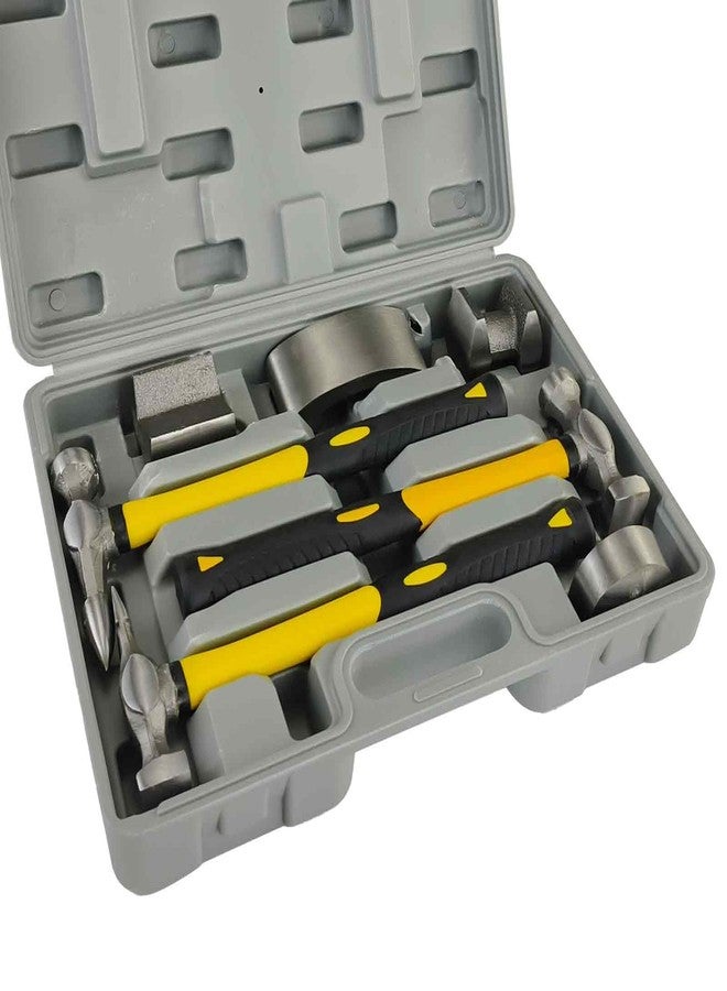 AeKeatDa 7Pcs Auto Body Repair Kit, Craft Panel Beating Hammer and Dolly Set Hammer Dent Body Fender Tool Carbon Steel Hammers and Dollies for Dent Repair and Fender Work - Image 1