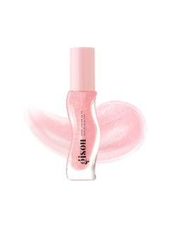 Gisou Gisou Honey Infused Hydrating Lip Oil, Nourishing Lip Moisturizer for Dry Lips, High Shine, Smooth Finish, Clear Pink Shimmer Shade, Fresh Watermelon Scent, Watermelon Sugar, 8ml 