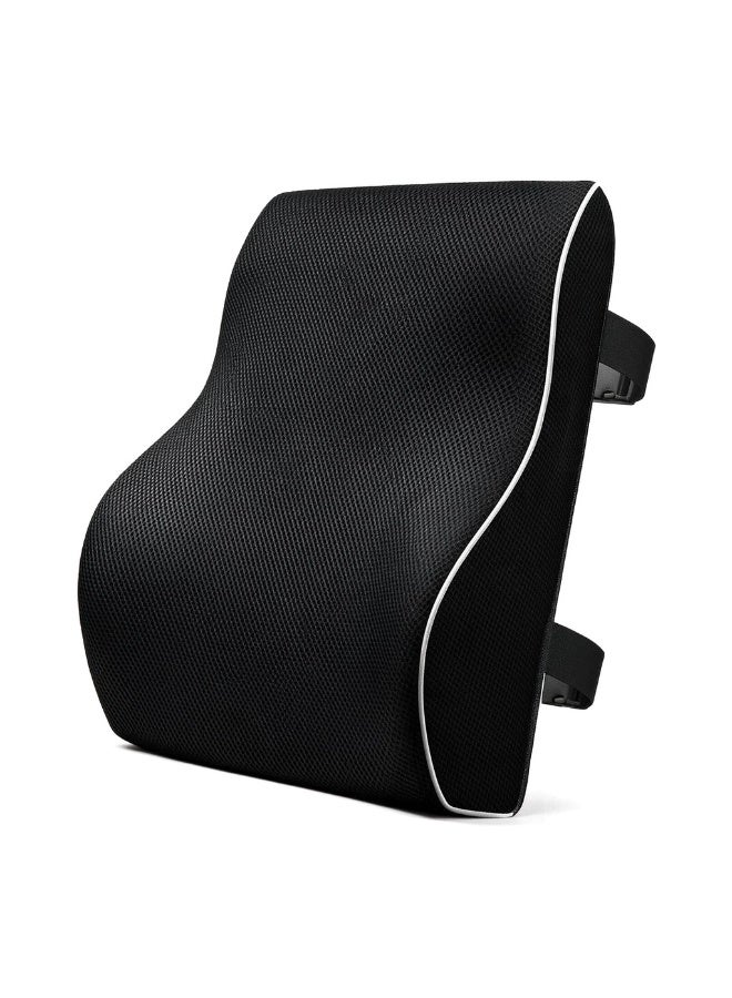 Lumbar Support Pillow for Office Chair Memory Foam Back Cushion for Back Pain Relief Improve Posture Large Back Pillow for Car, Computer Chair, Recliner Breathable Mesh Cover Double Adjustable  Straps - Image 1