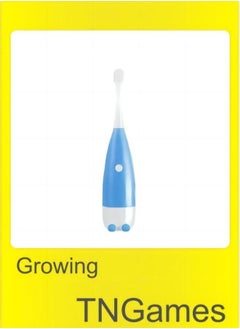 TNGames Kids Electric Toothbrush Penguin Design,Soft hair automatic toothbrush tooth protection waterproof household with 2 brush heads for age 3-15years,Blue  - Image 1