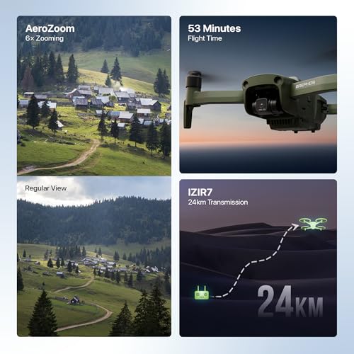 IZI Brephos Premium 4K Camera Drone with 48MP Sensor, 4K60FPS & 3-Axis Gimbal Stabilization, GPS Enabled Professional Quadcopter with Obstacle Avoidance for Aerial Photography & Cinematic Video - Image 3