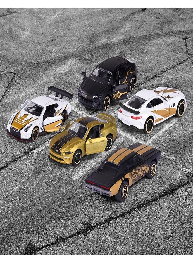 Majorette - Limited Edition 9 Gift Set - 5 Small Model Cars with Gold Design, for Children Aged 3 and Above, Toy Cars with Rotating Wheels and Suspension, Includes 2 Exclusive car Models - Image 5