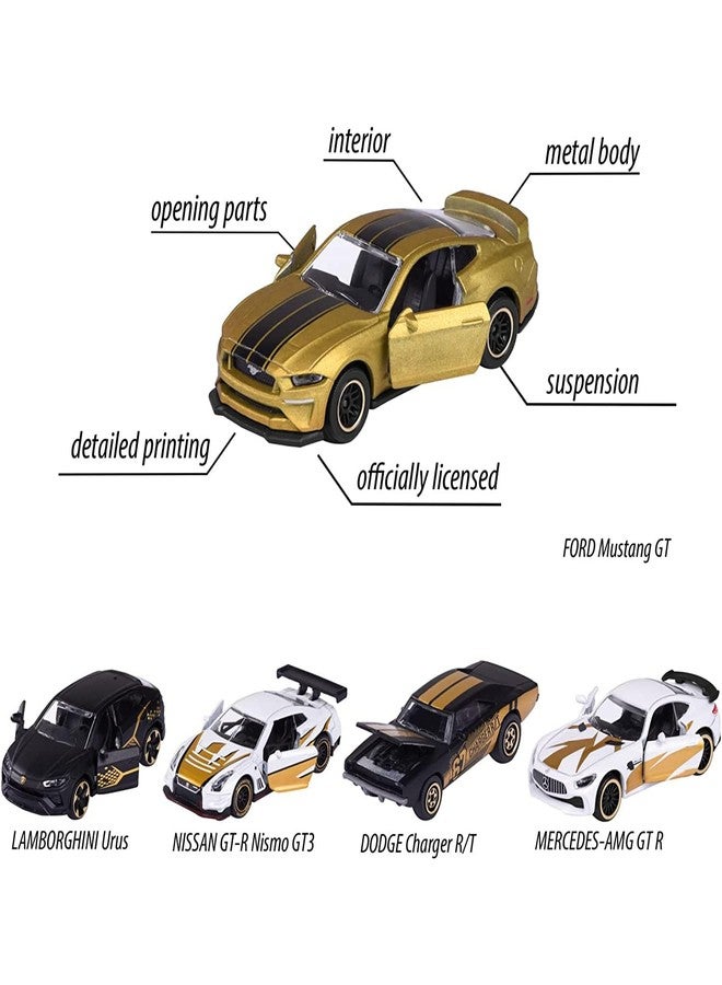 Majorette - Limited Edition 9 Gift Set - 5 Small Model Cars with Gold Design, for Children Aged 3 and Above, Toy Cars with Rotating Wheels and Suspension, Includes 2 Exclusive car Models - Image 4