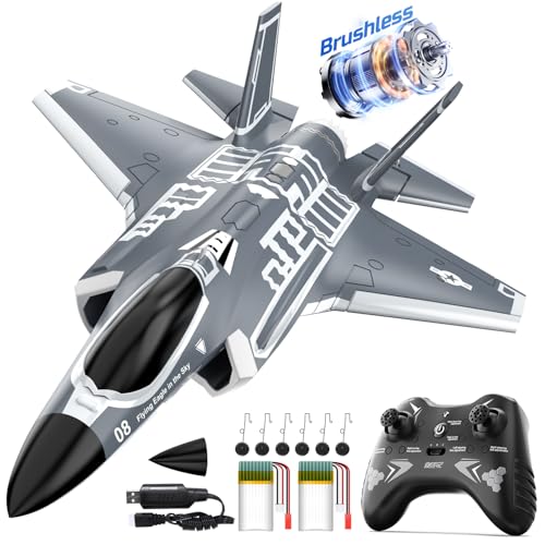 DEERC F35 4 Channel Brushless RC Plane for Adults Remote Control Airplane EDF Fighter Jet24GHz 6axis Gyro Stabilizer EPP RTF Hobby Glider Aircraft Plane Easy to Fly for Advance Player - Image 1