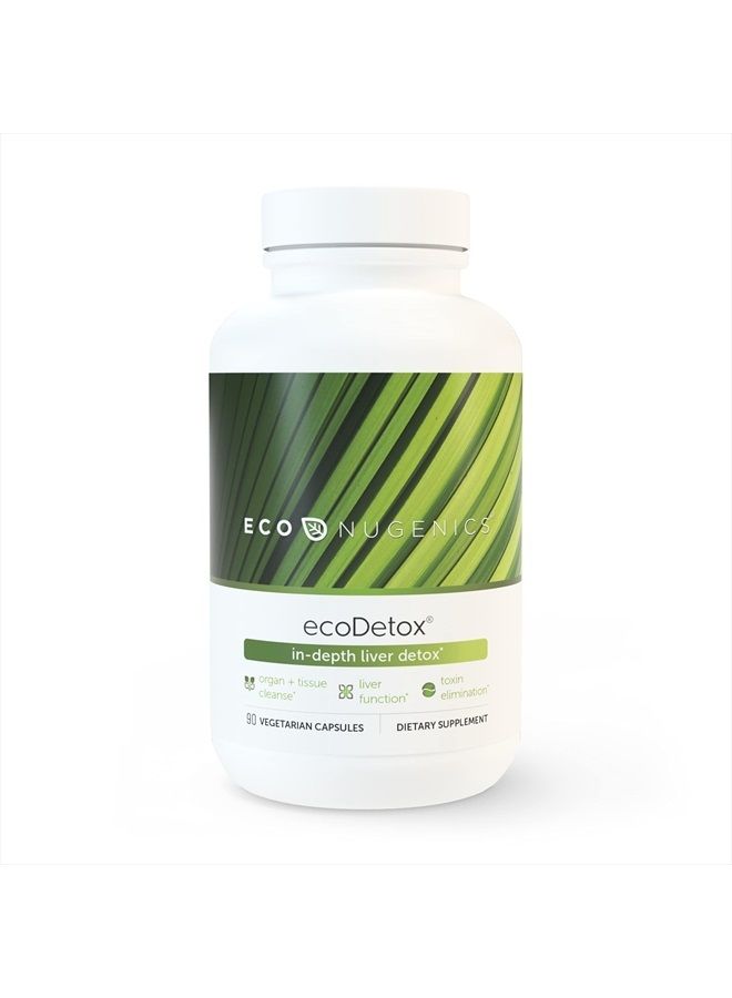 EcoNugenics ecoDetox Supplements to Support Total Body Detox & Cleansing | Enhanced with Botanical Extracts, Antioxidants, Amino Acids, B Vitamins & Nutrients (90 Capsules) - Image 1