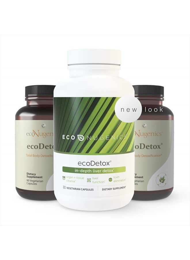 EcoNugenics ecoDetox Supplements to Support Total Body Detox & Cleansing | Enhanced with Botanical Extracts, Antioxidants, Amino Acids, B Vitamins & Nutrients (90 Capsules) - Image 2