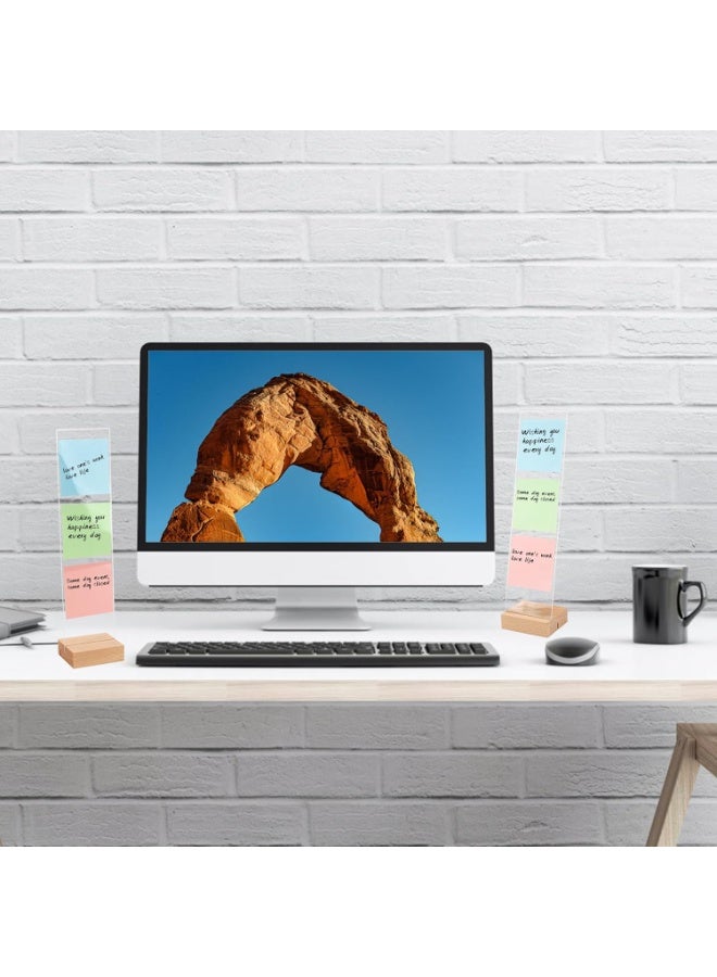 2-Pack Detachable Sticky Note Holders for Computer Monitors, Screen Message Board for Office & Home Desk - Image 2