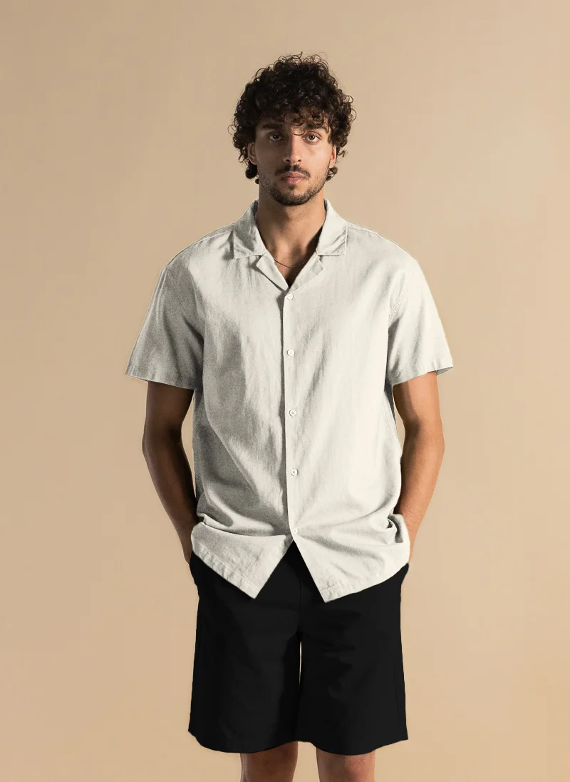 شايبس LINEN BLEND RELAXED-FIT SHIRT