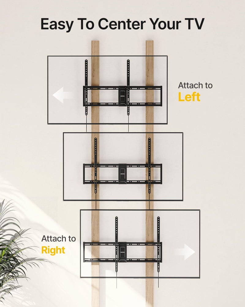 monTEK Heavy Duty Fixed TV Wall Mount for 43â€“100 Inch TVs up to 200 lbs, 1.2" Ultra Slim Low Profile Wall Mount Bracket, Max VESA 800x600mm, Fits 16"/18"/24"/32" Wood Studs, Secure Space-Saving Design - Image 5