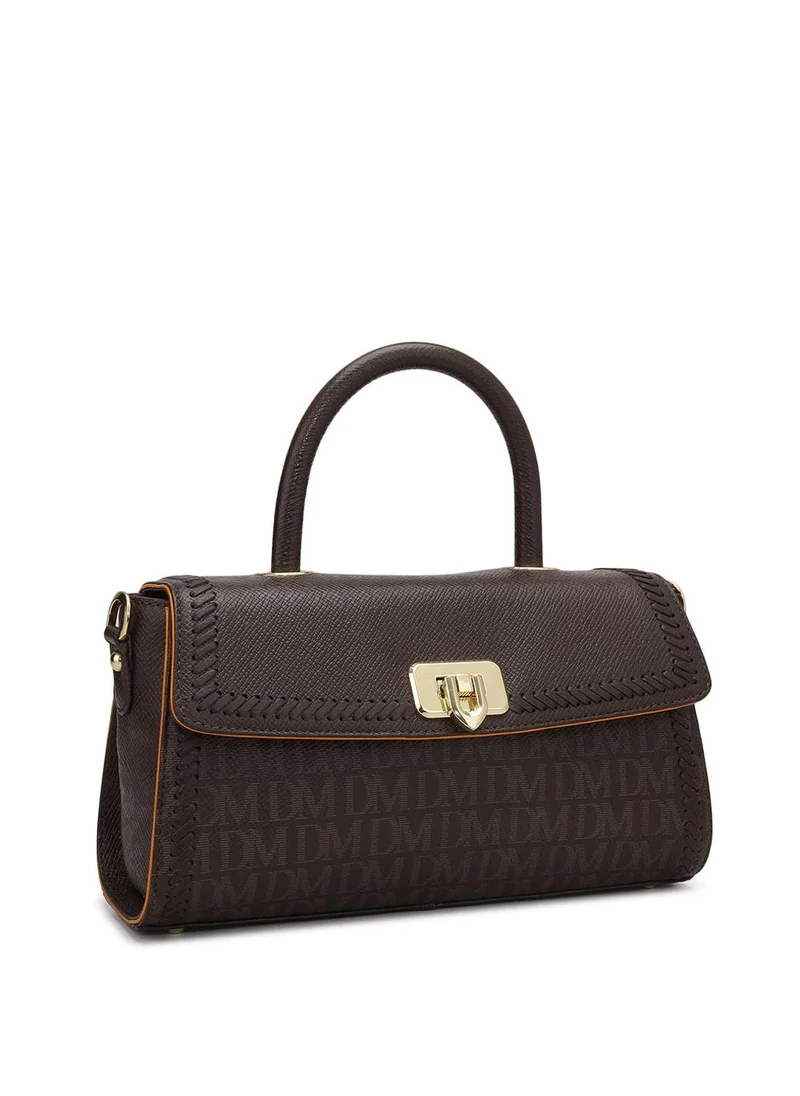 Da Milano Genuine Leather Brown Satchel Bag