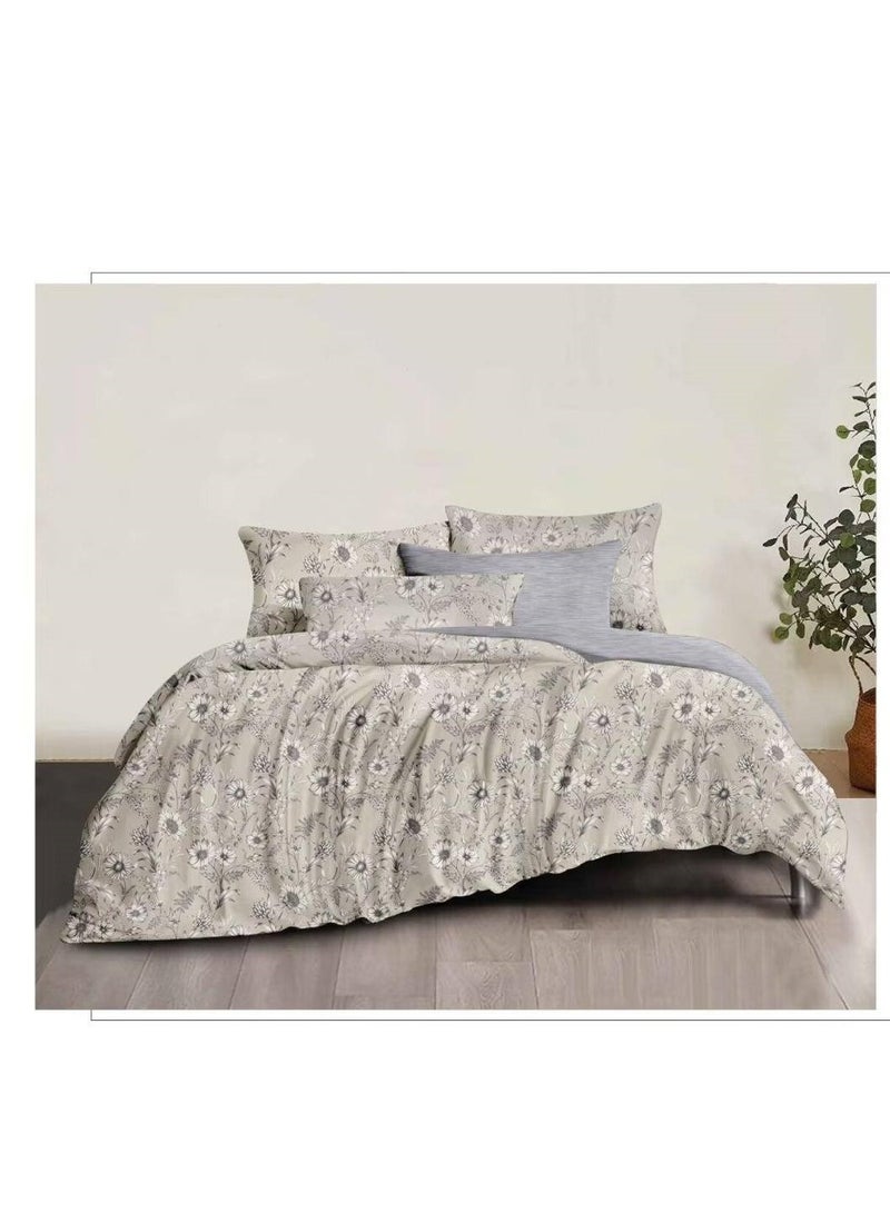 6Pcs Bedding Sets Solid Color Luxury Bedding Duvet Cover Set King Size Bed Set King Size Set striped