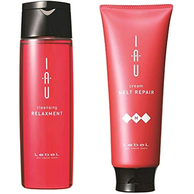 Lebel IAU Cleansing Relaxment Hair Shampoo 200ml & Lebel IAU Melt Repair Hair Treatment 200ml Set