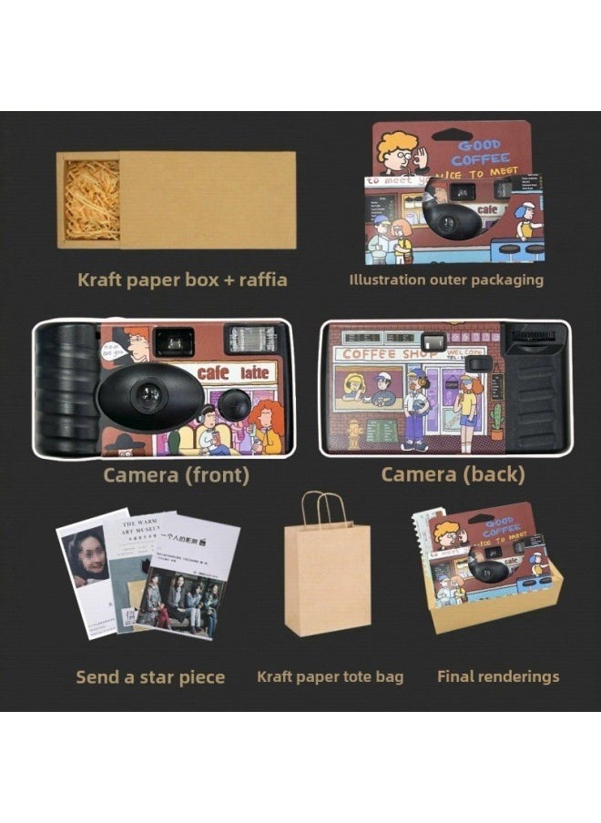Generic Fools Develop Disposable Film Color Kodak Children's Film Camera Retro Machine 1M35-Color:"looking Forward To Seeing You" Movie Model 24 Photos  - Image 1