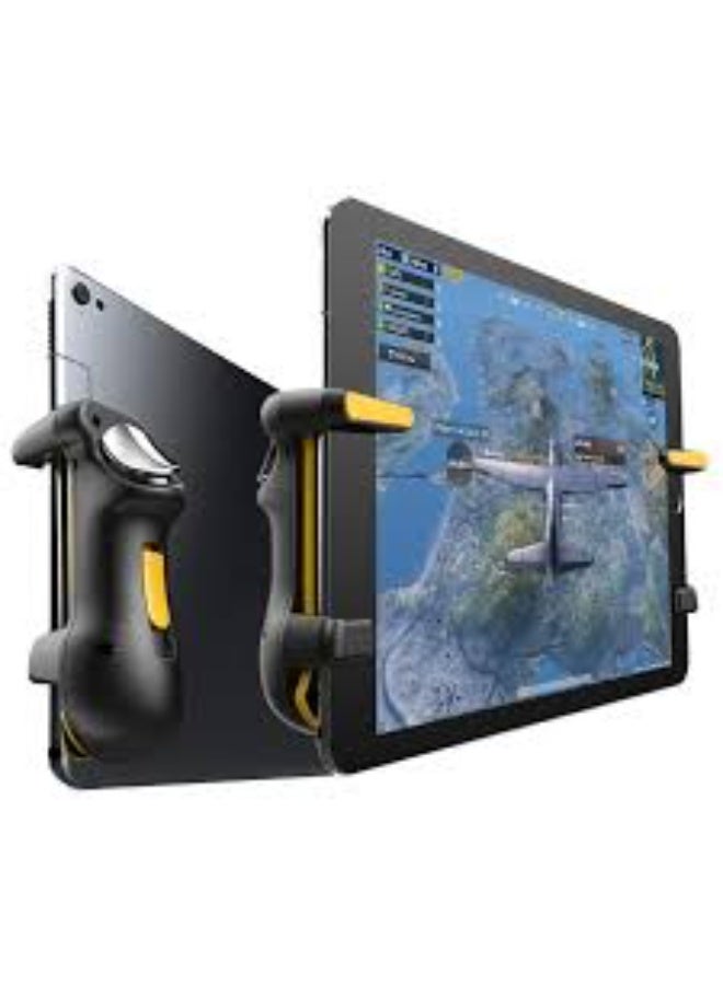 iPad PUBG Controller, 6-Finger Capacitive Adjustable Mobile Game Trigger Joystick L1R1 Button Grip for Tablet Gaming