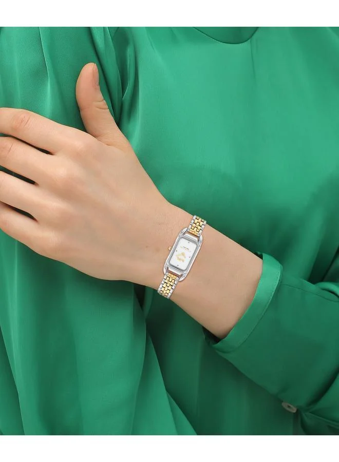 COACH  2-Hand Cadie Collection Quartz Movement Watch For Women With Two-Tone Stainless Steel Bracelet - 14504172 for Women | Best Price UAE