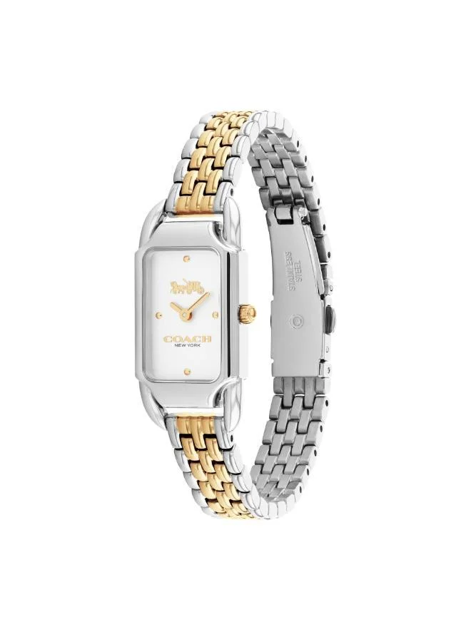 COACH  2-Hand Cadie Collection Quartz Movement Watch For Women With Two-Tone Stainless Steel Bracelet - 14504172 for Women | Best Price UAE