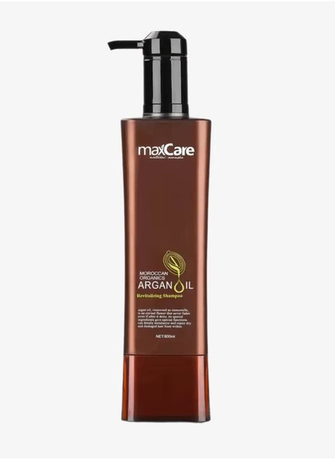 Maxcare Moroccan Argan Oil Shampoo 800ml – Nourishing, Anti-Itch, and Color-Protecting Formula