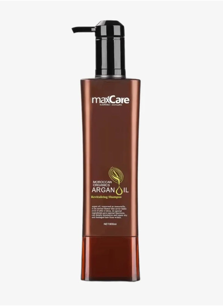 Maxcare - Maxcare Moroccan Argan Oil Shampoo 800ml – Nourishing, Anti-Itch, and Color-Protecting Formula - Image 1