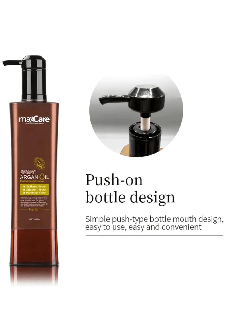 Maxcare - Maxcare Moroccan Argan Oil Shampoo 800ml – Nourishing, Anti-Itch, and Color-Protecting Formula - Image 1