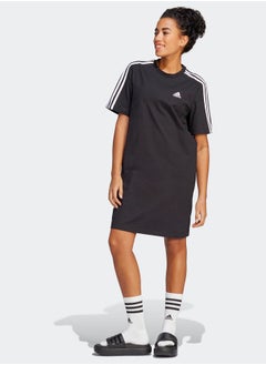 Adidas Essentials 3-Stripes Single Jersey Boyfriend Tee Dress  - Image 1