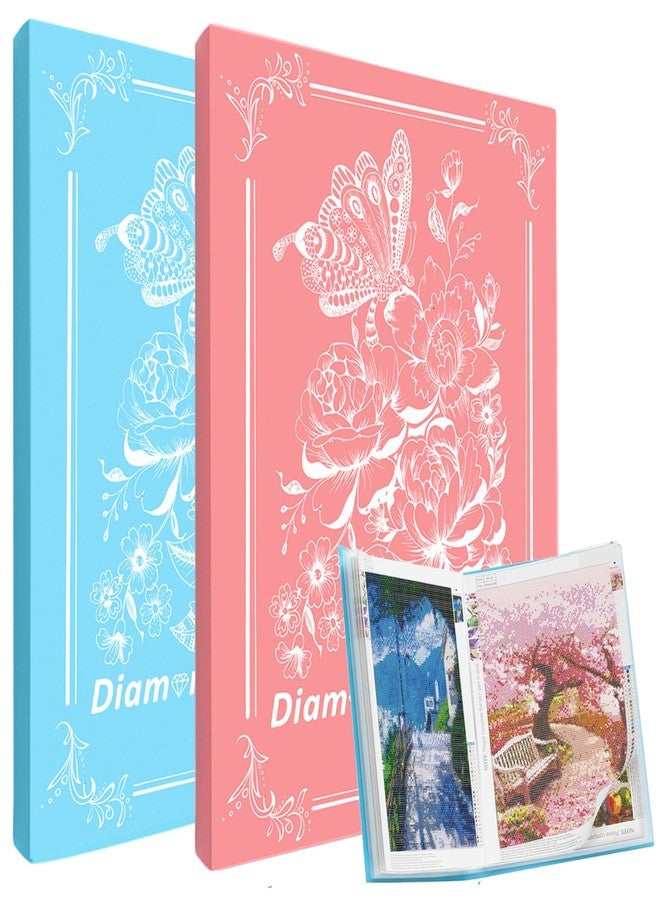 MUFEKUM 2 Pack A3 Storage Book for Diamond Painting, Diamond Art Portfolio Folder with 30 Pocket, Diamond Art Storage Book for 12”x16” Diamond Painting Photo Picture - Image 1