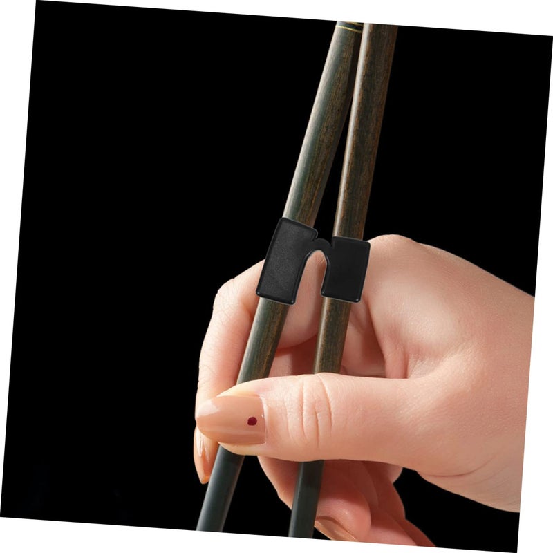 Black Chopstick Training Clips 6pcs Helpers for Adults Kids Learning Proper Technique - Image 3