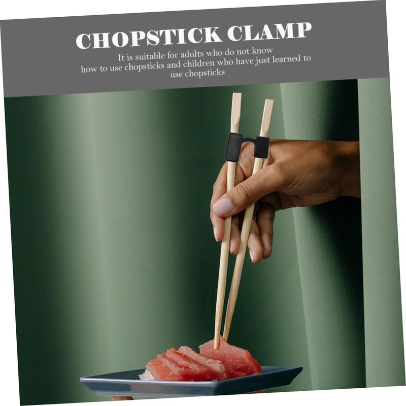 Black Chopstick Training Clips 6pcs Helpers for Adults Kids Learning Proper Technique - Image 5