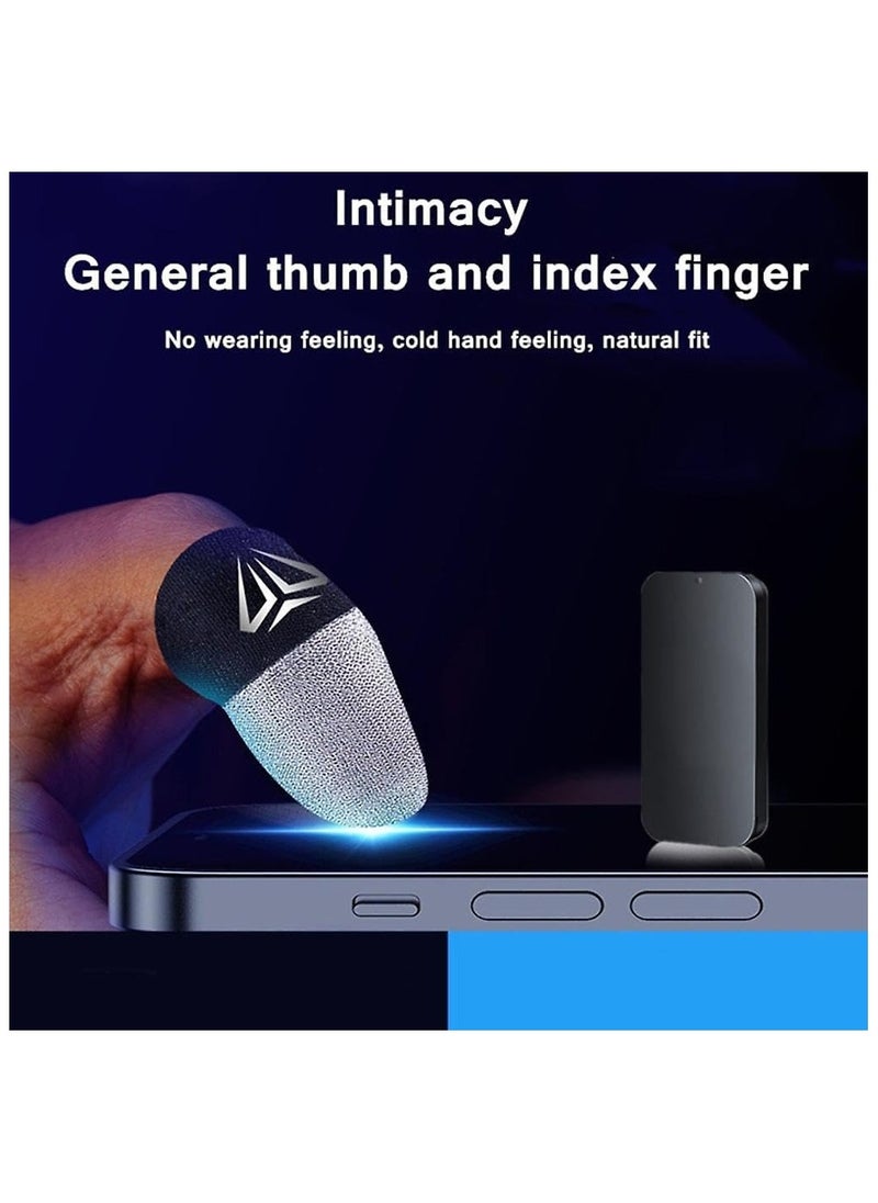ماركة غير محددة 4Pairs Mobile Phone Gaming Finger Sleeves, Finger Sleeves Compatible with All Touchscreen Devices with 2pcs Metal Storage Case  - Image 5