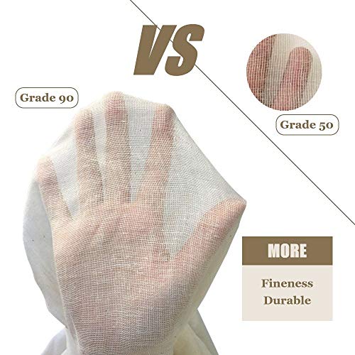 Clarkia 1X1 Meter Cotton Muslin Cloth For Kitchen Or Cheese Cloth Strainerultra Fine Fabric For Straining, Making Cheese, Baking Natural & Unbleached Beige Color, 100L x 100W x 100H cm - Image 3