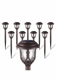 Generic 10 Pack Solar Lights Outdoor Decorative, Solar Pathway Lights Outdoor, Solar Powered Garden Yard Lights for Walkway Sidewalk Driveway  - Image 1