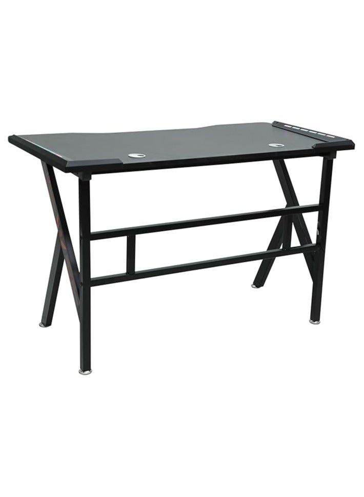 Multi Home Furniture Gaming Desk with LED Lights, MH-124-BLACK Cup Holder & Headphone Hook – 120x60x75 cm - Image 4