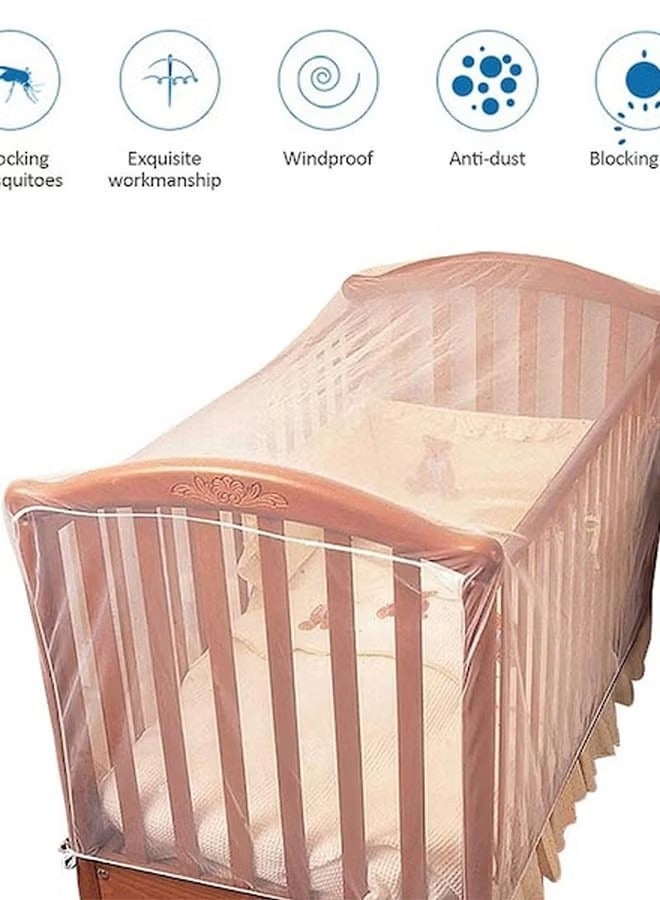 ORiTi Baby's Crib Breathable Mosquito Net, High-quality Affordable, Long-lasting Material, Elastic Edge Design - Image 4