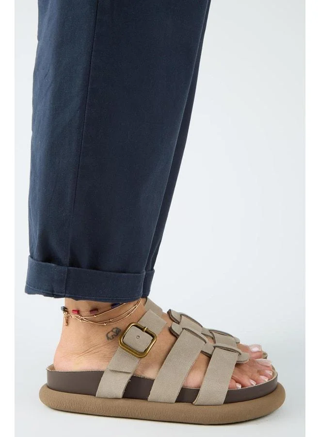 Manijero  Borde Women's Genuine Leather Strap, Buckle Nubuck Ice Slippers. for Women | Best Price UAE