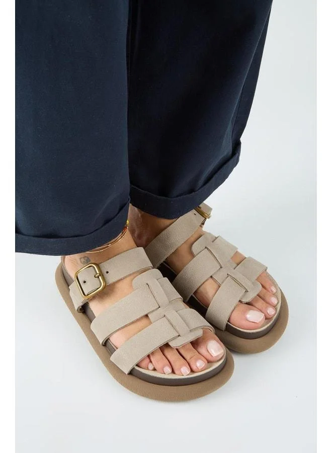 Manijero  Borde Women's Genuine Leather Strap, Buckle Nubuck Ice Slippers. for Women | Best Price UAE
