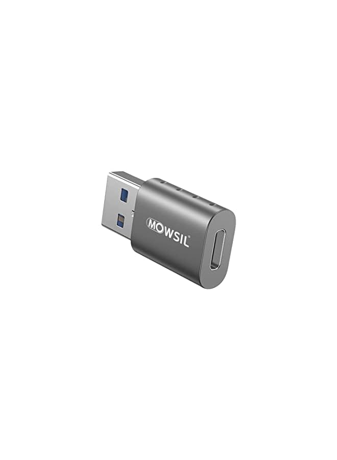 MOWSIL USB 3.0 To Type-C Converter, 5 cm Length, Grey - Image 2