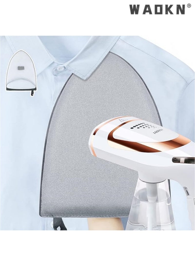 WAOKN Garment Steamer Ironing Glove, Waterproof Anti Steam Mitt with Finger Loop, Complete Care Protective Garment Steaming Mitt, Heat Resistant Gloves for Clothes Steamers (Large) (Grey) - Image 3