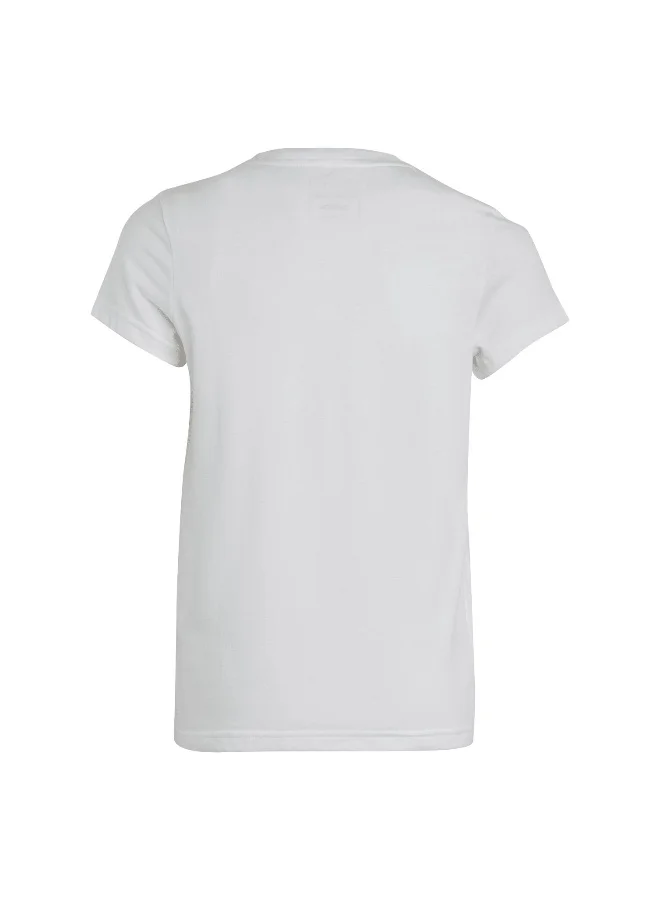 adidas تيشيرت تدريب أبيض G Bl T للأولاد من 7-8 سنوات