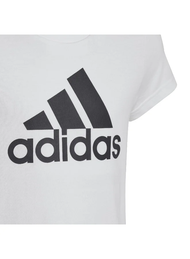 adidas تيشيرت تدريب أبيض G Bl T للأولاد من 7-8 سنوات