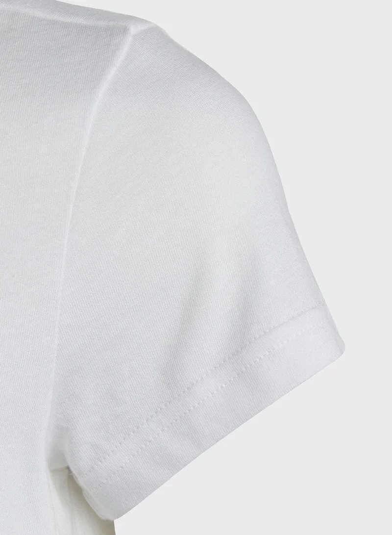 Adidas G Bl T White Training T-Shirts 7-8Y