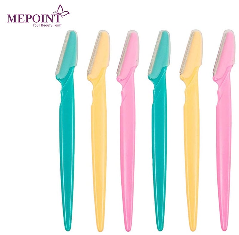 MEPOINT Women Reusable Face Razor | Eyebrow & Facial Hair Removal Razor | Safe & Pain Free Remover | Pack Of 6 Razors (6) - Image 2