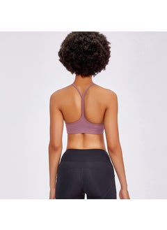 Original Alo Sports Bra Womens Fitness Clothing Shockproof Gathered Running Anti-shock Beautiful Back Yoga Sports Underwear Lotus root powder