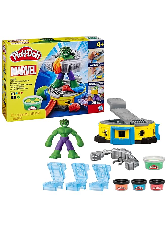 بلاي دوه مجموعة ألعاب هالك سماش آند سكويش للأطفال مع شخصية بيندي المتحركة وملحقاتها، ألعاب خيالية للأولاد والبنات من عمر 4 سنوات فما فوق - Image 1